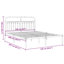 Vidaxl Bed Frame with Metal Headboard-101310397-101310379
