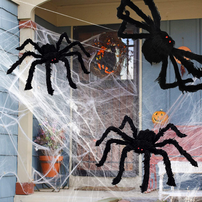 The Holiday Aisle® Halloween Gigantic Hairy Scary Fake Spider ...