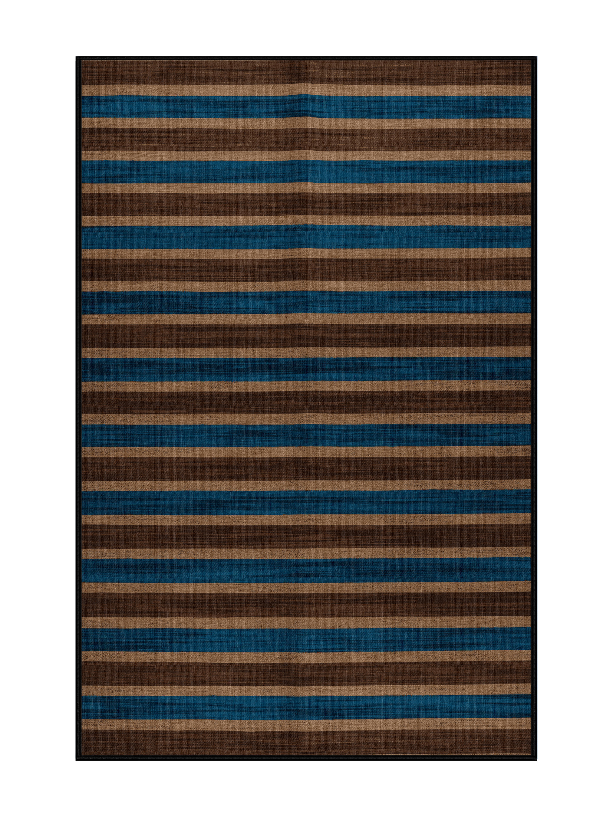 Horizontal Line Rug Hokku Designs Machine Washable Horizontal Stripes Brown Area Rug | Wayfair