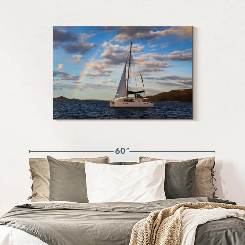 Mehar Rainbow Over Catamaran, 30" H x 45" W