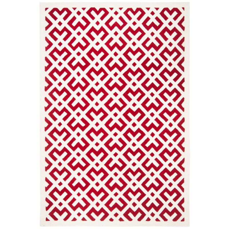 Teresita Hand Tufted Wool Geometric Rug, Rectangle 6' x 9'