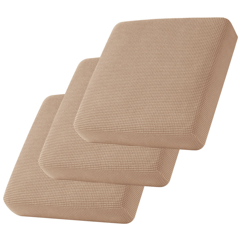 Housse pour canapé à coussins carrés Allington, Mélange de polyester brun clair