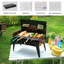 16,7 po x 10 po x 17,7 po avec grille de charbon de bois pliable et portative pour barbecue