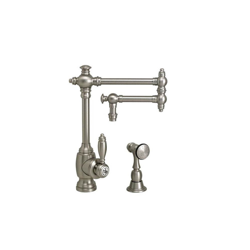 Towson Kitchen Faucet - 12" Articulated Spout, Satin Chrome