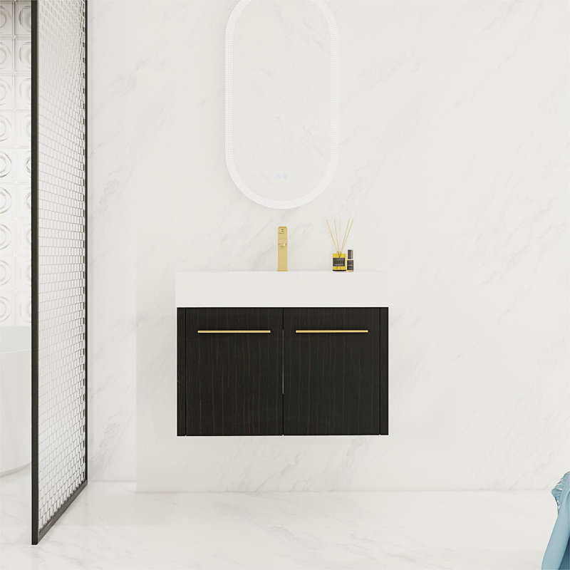 Wall-Mounted Bathroom Vanity With Sink