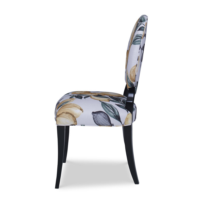Cameo Dining Chair, American Walnut, Margaret Lagoon Polyester Blend