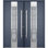 Façade avant extérieure en métal à deux portes doubles / deux en verre givré graphite gris 0757 / entrée moderne à gauche avec porte active 72 po x 80 po