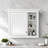 Stylish Bathroom Wall Cabinet With Mirror & 3 Open Shelves – Wall-Mounted Medicine Cabinet For Efficient Bathroom Storage-2028068038