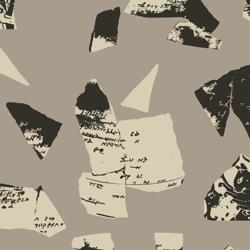 Papier peint Bo-Kaap, Autoadhésif, Papier journal gris, Paper