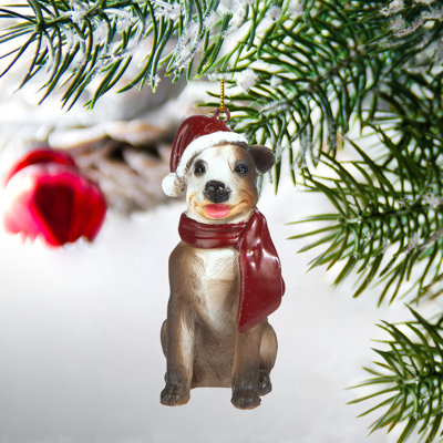 Sculpture Pitbull Holiday Dog