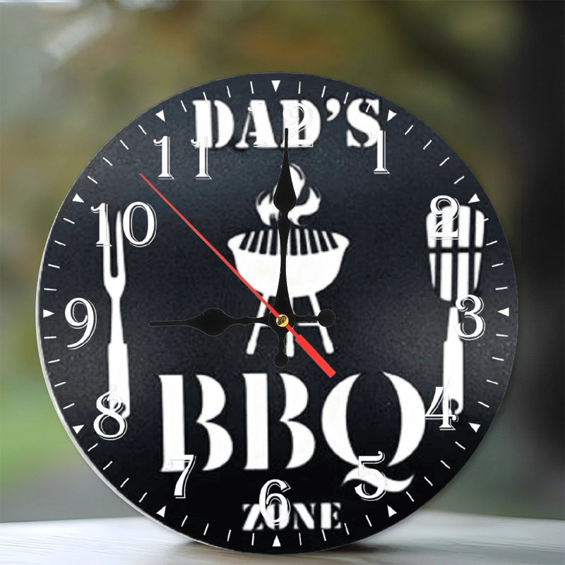 Horloge murale en bois 10 po, mouvement silencieux, à piles (piles AA non incluses), décor artistique, parfait pour les décorations