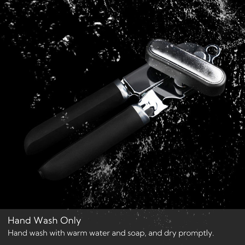 Can Opener Manual, 2Nd Generation Blade, Handheld Can Opener With Magnet, Super Sharp Cutting Wheel For Smooth Edge Cut, Soft Grip,Oversized Knob For Seniors & Arthritis, Easy To Use
