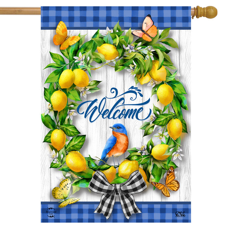 Drapeau de maison couronne de citron