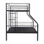 Lit superposé robuste en métal avec grand rangement sous le lit, assemblage facile et aucun sommier tapissier requis