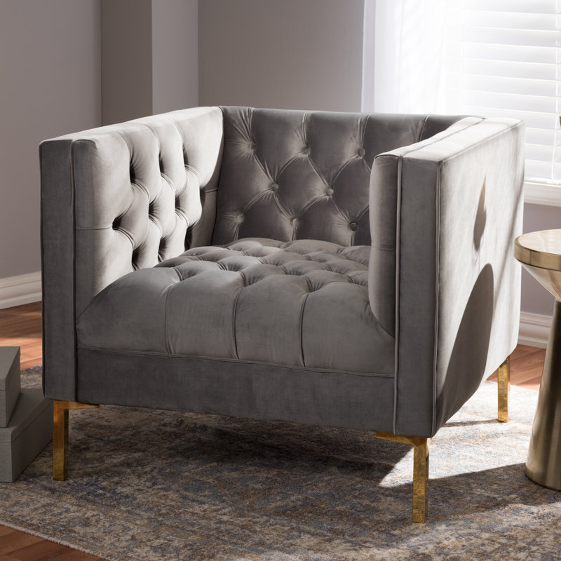 Ite Upholstered Armchair, Gray