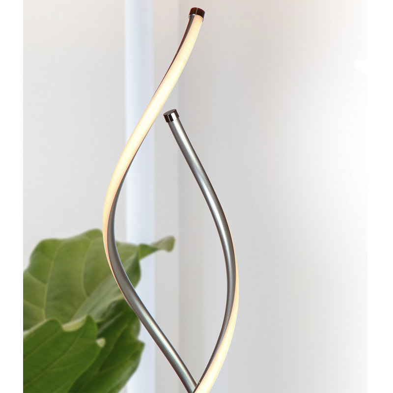 Embrace 60" Matte Nickel Industrial LED Floor Lamp