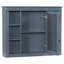 Armoire de rangement murale avec miroir, 6 tablettes ouvertes, conception moderne pour une organisation et une intimité accrues-1454279178