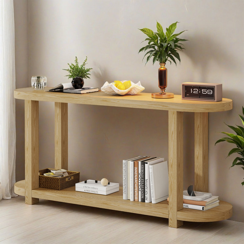 Table d'entrée minimaliste 63,02 "avec conception de bureau simplifiée, console de canapé convenant aux vestibules, couloirs et salons