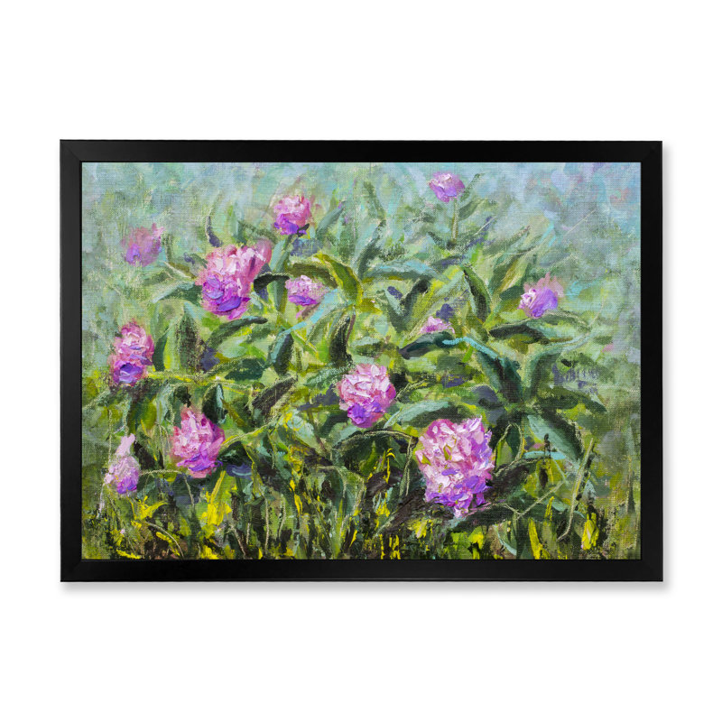 «Purple Rose Flower Bouquet», reproduction sur toile flottante, H 8 po x l 12 po x P 1 po, Cadre photo noir