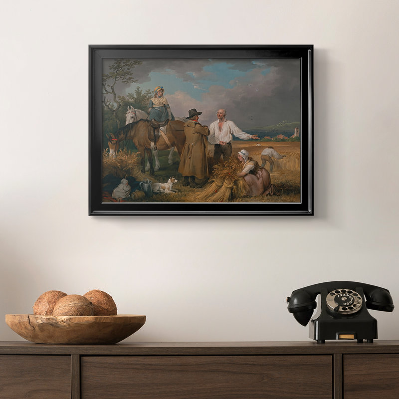 Reapers-George Stubbs-Toile tendue avec châssis, 1785, Toile avec cadre, Noir, 18,5 x 24,5