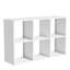 Étagère à livres en métal blanc à 6 cubes, rangement ouvert à l'arrière avec cadre robuste pour salon, chambre ou bureau à domicile (41 po H x 28 po L x 11,8 po P)