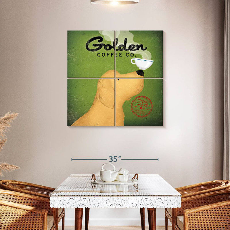 Yarlin Golden Coffee Co sur fond vert