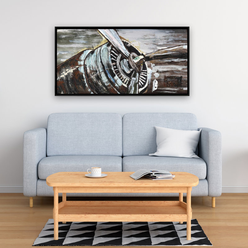 Reproduction d'hélice d'avion sur toile
