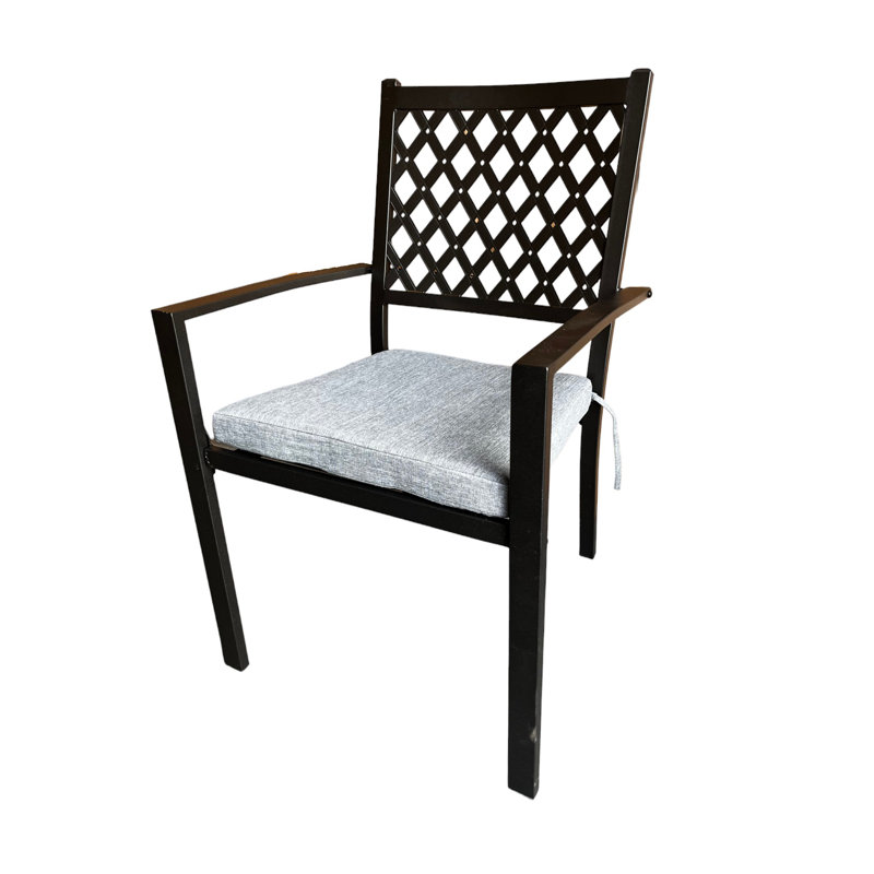 Albreda Stacking Patio Dining Armchair with Cushion