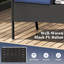 Patio Loveseat With Built-in Table Soft Cushions & Tempered Glass Tabletop