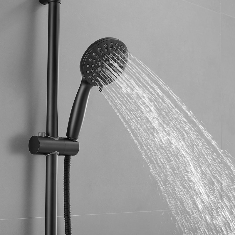 Pomme de douche réglable 1,8 GPM GPM, Noir mat