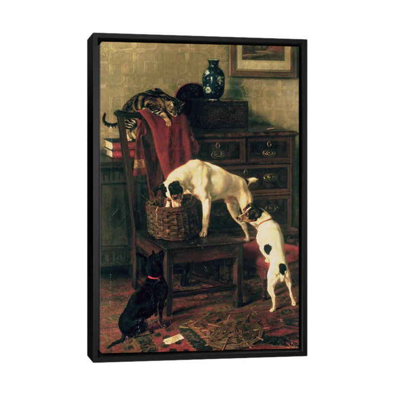 «A Discreet Enquery Don't Disturb Me at the Royal Academy 1896», peinture sur toile tendue, H 48 po x l 32 po x P 1,5 po