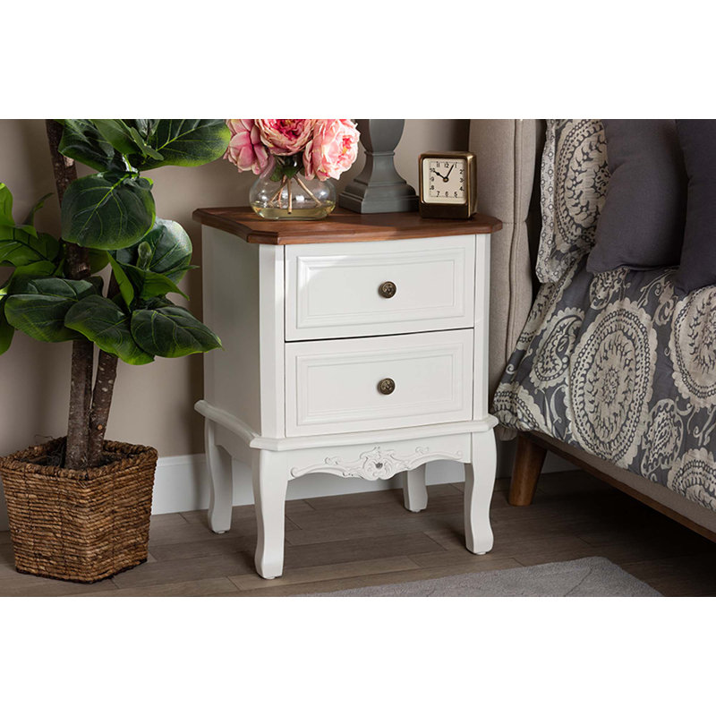 Table de chevet 2 tiroirs Earleen Juliet