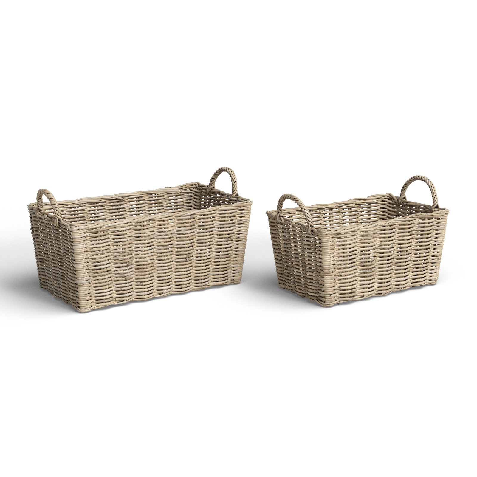 Chanson 2 Piece Rattan Basket Set