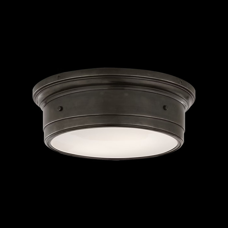Siena Small Flush Mount, Bronze, 4.5" H x 14" W x 14" D