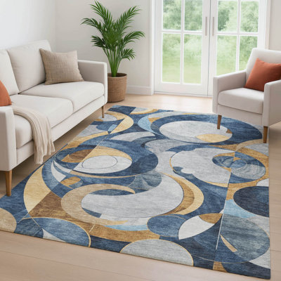 Premium Machine Washable Mayfield AMF2175 geometric Rug