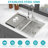 Durable Stainless Steel Kitchen Sink, Double Bowl, Modern Farmhouse Design