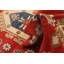Tapis de couloir en Tapis décoratif laine rouge 2 pi 8 po x 9 pi 10 po de conception unique noué à la main New Age Finest
