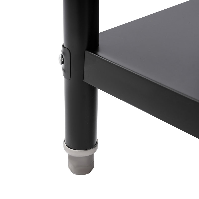Évier utilitaire autoportant en acier inoxydable avec robinet coulissant, Noir mat