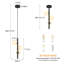 Luminaire suspendu sphère 3 lumières Mid-Century en verre de lait-1663358370