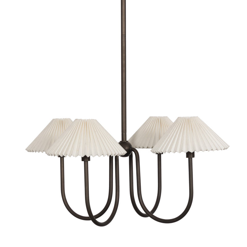 Angelica Marcelle 4 - Light Iron Cone Chandelier