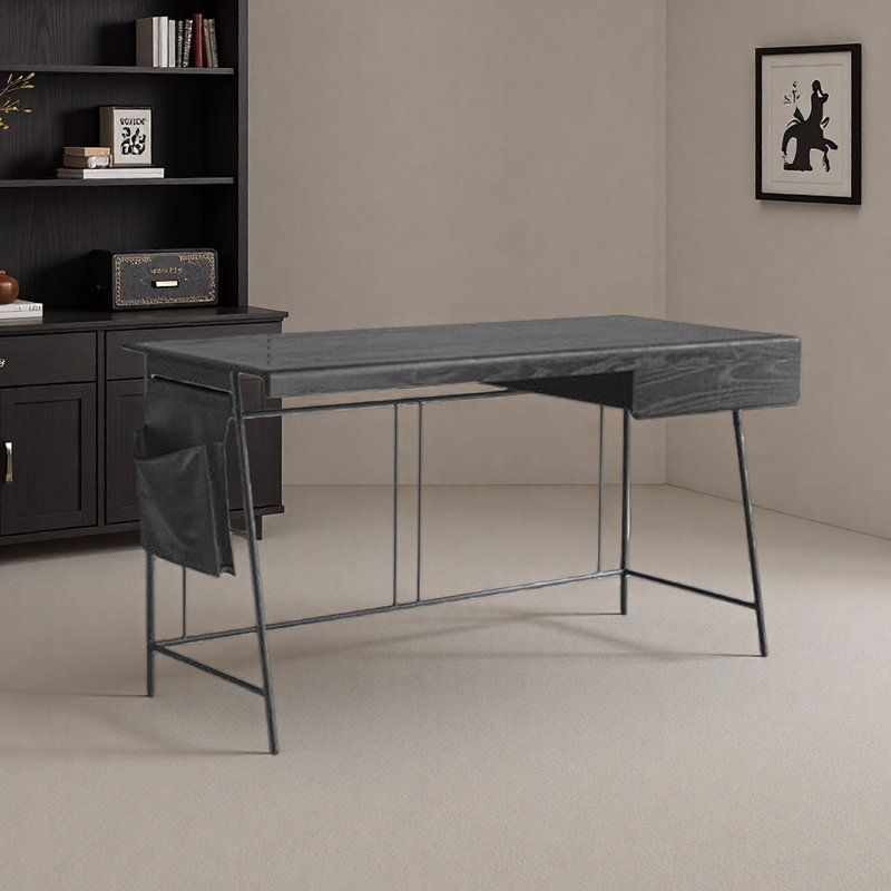Premium Solid Ash Wood Construction Desk, 29.53" H x 55.12" W x 21.65" D