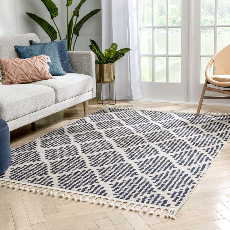 Loop-De-Loop Geometric Synthetic Area Rug, Rectangle 120 x 180cm