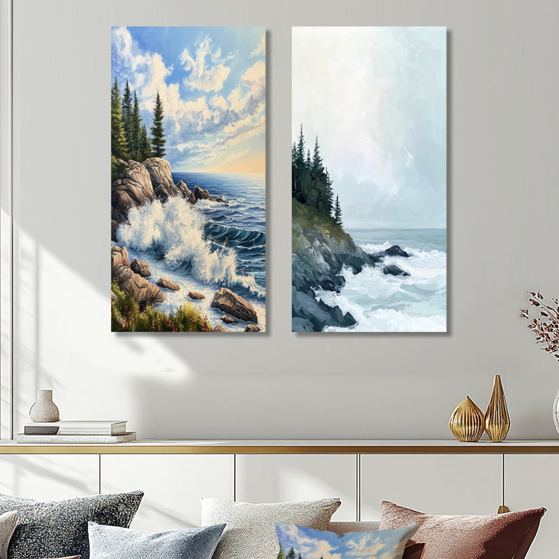 Coastal Serenity in Maine - Blue Maine, 40" H x 40" W