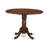 5 Piece Dining Set Includes a Round Dining Room Table with Dropleaf and 4 Wood Seat Chairs, Mahogany-176510544-219073357