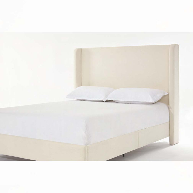 Lit tapissier Tall, Ivory Boucle, Grand lit