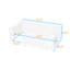 Structure de lit double en bois avec garde-corps-755959500