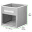 mDesign Fabric Baby Nursery Storage Cube with Front Window-363231758-363231751