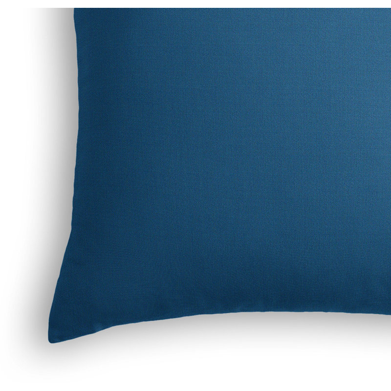 Sunbrella Canvas Indoor Outdoor Square Pillow Cover & Insert, Black, 16" x 16", Polyester/Polyfill