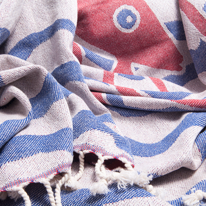  Serviette de plage Evil Eye, Rayures bleues