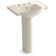Veer™ Ceramic Pedestal Bathroom Sink with Overflow